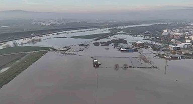 Bursa'da binlerce dekar ekili alan sular altında