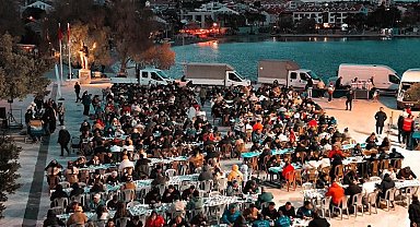 Datça'da 600 kişilik iftar sofrası kuruldu