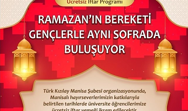 Kızılay'dan üniversitelilere ramazan sofrası