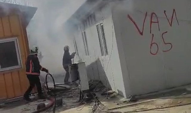 Malatya'da şantiyede korkutan yangın
