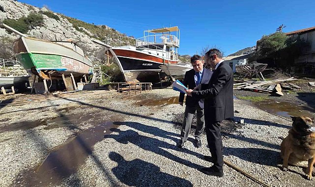Marmaris Bozburun Tersane bölgesinde yatırım alanlarına yerinde inceleme