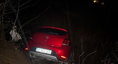 Osmaniye'de otomobil uçuruma yuvarlandı: 1 yaralı