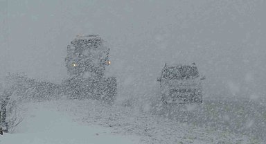 Van Kurubaş Geçidi'nde kar yağışı ve sis etkili oldu
