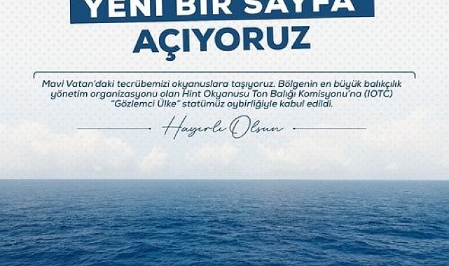 Bakan Yumaklı: "Mavi vatandaki tecrübemizi okyanuslara taşıyoruz"
