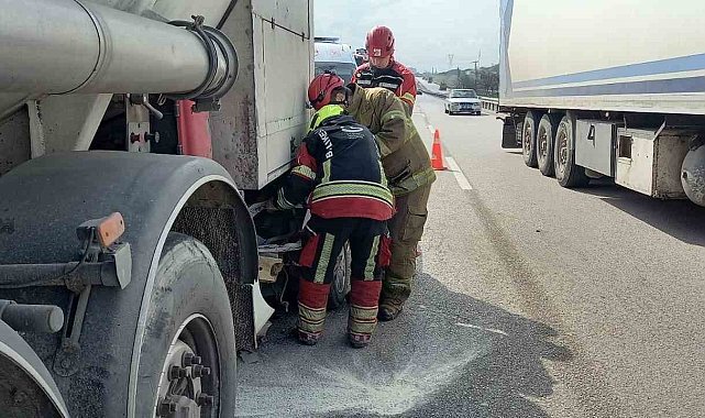 Bandırma'da tanker otomobille çarpıştı: 2 yaralı