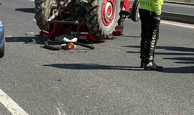 Bolu'da traktör devrildi: 1 ölü