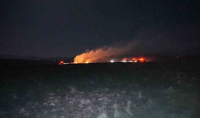 Burdur'da merada korkutan yangın