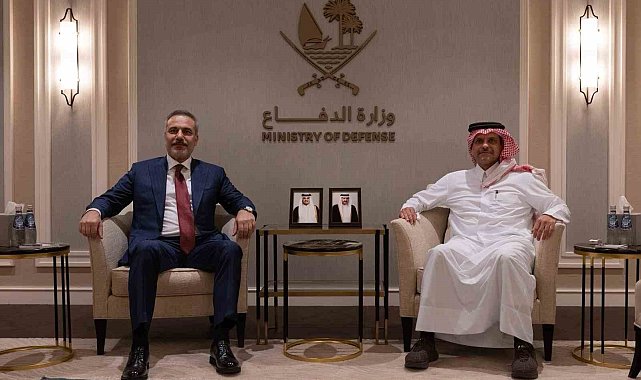 Dışişleri Bakanı Fidan, Katar Savunma Bakanı Al Thani ile bir araya geldi