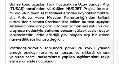 DMM'den "Antalya'da Türk F-16 savaş uçaklarının yoğun uçuş yaptığı" iddiasına yalanlama