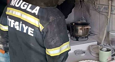 Evde çıkan yangın ev sahibinin müdahalesi ile söndürüldü