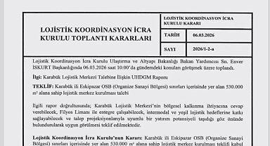 Karabük Lojistik Merkezi projesi onaylandı