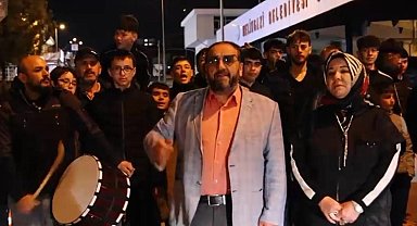 Kayseri'de mahalleliden 'Kabe'de Hacılar' performansı