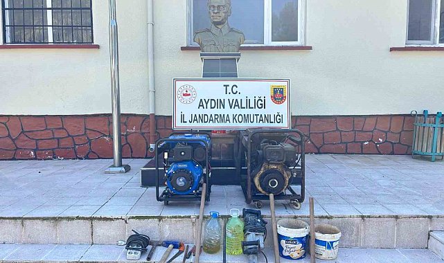 Koçarlı'da kaçak kazıya Jandarmadan suçüstü