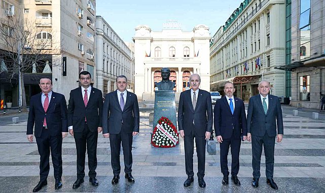 TBMM Başkanı Kurtulmuş, Romanya'da Atatürk Anıtı'nı ziyaret etti