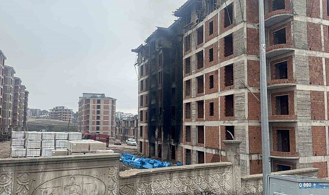 Tokat'ta inşaatta çıkan yangın korkuttu