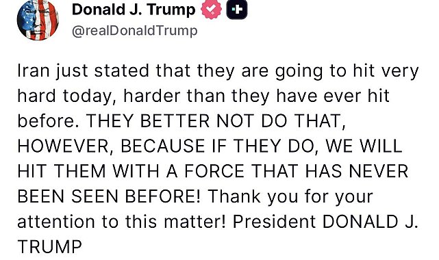 Trump'tan İran'a uyarı: "Daha önce hiç görülmemiş bir güçle vururuz"