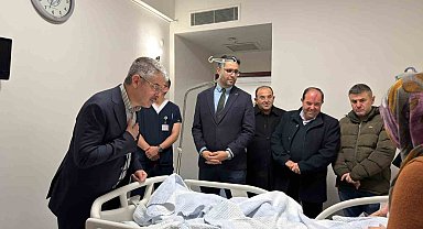 Vekil Çopuroğlu, gece yarısı hastane ziyareti yaptı