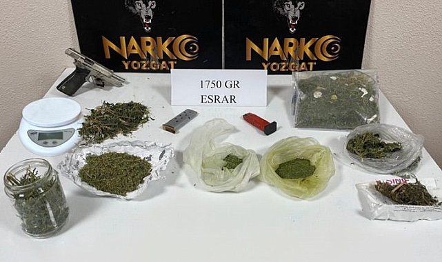 Yozgat'ta bin 750 gram esrar ele geçirildi