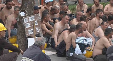 5 aydır maaş alamayan maden işçilerinin açlık grevi 8'inci gününde devam ediyor