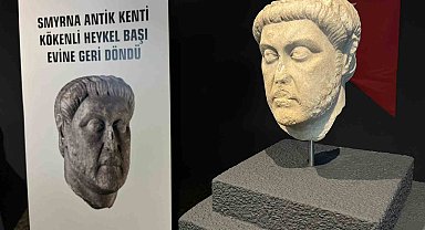 ABD'den geri alınan Smyrna kökenli heykel başı İzmir'de sergileniyor