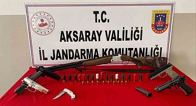 Aksaray'da jandarmadan kaçak silah operasyonu