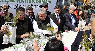 Aksaray'ın Mehmetçik Hatıra Ormanı'nda 2 bin 500 fidan toprakla buluşturuldu