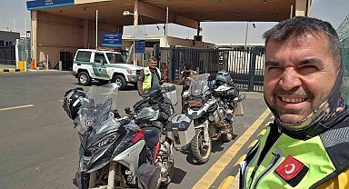 Alanya'dan kutsal topraklara motosikletle 7 bin kilometrelik yolculuk