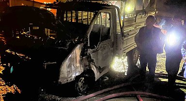 Alevlere teslim olan kamyonet kullanılmaz hale geldi