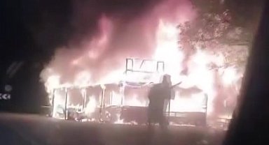 Amasya'da manav tezgahı alev topuna döndü