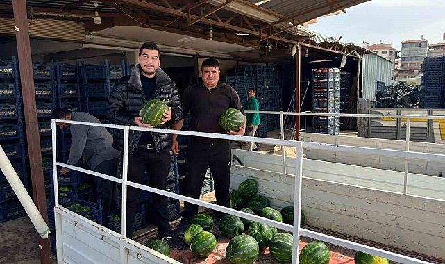 Antalya'da sezonun ilk karpuz hasadı yapıldı