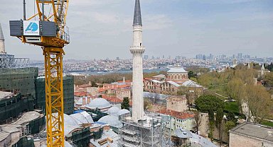 Ayasofya'nın kuzeydoğu minaresinde restorasyon tamamlandı