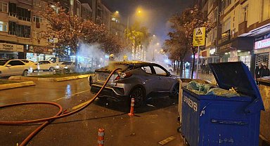 Babasıyla tartıştı, park halindeki aracı yaktı