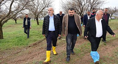 Başkan Er, dolu afetinden zarar gören ilçeleri ziyaret etti