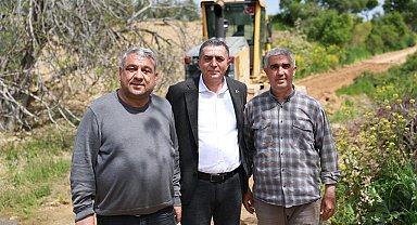 Başkan Şimşek ova yolu çalışmalarını sahada inceledi