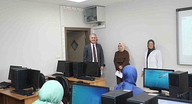 Başkan Taban'dan İNESMEK kursiyerlerine ziyaret