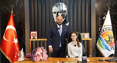 Başkan Türkel, makam koltuğunu Melis Neva Aydın'a bıraktı