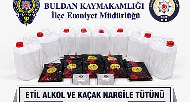 Buldan'da kaçak alkol ve tütün operasyonu düzenlendi