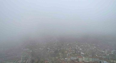Bursa'da şehrin üzerine sis çöktü