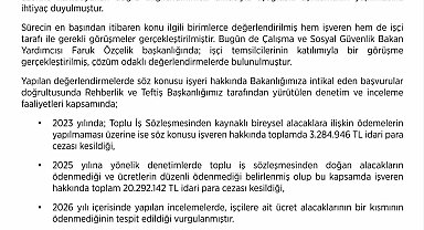Çalışma ve Sosyal Güvenlik Bakanlığından maaşlarını alamayan maden işçileriyle ilgili açıklama