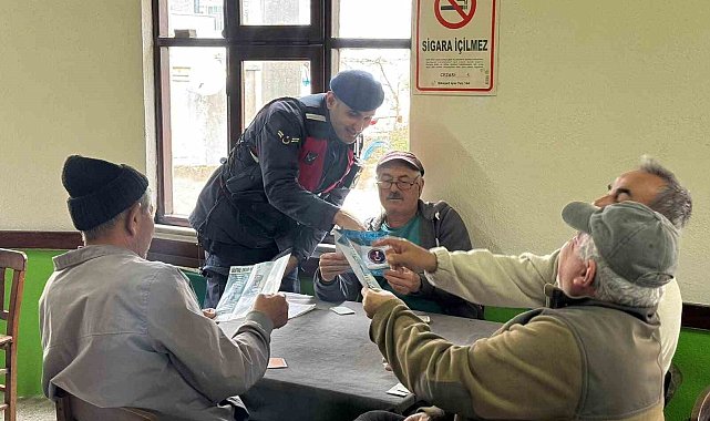 Çanakkale'de jandarmadan köylerde dolandırıcılık ve hırsızlığa karşı bilgilendirme çalışması