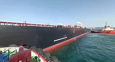 Çanakkale'de sürüklenen tanker demirletildi