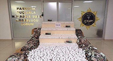 Çorum'da 550 bin adet sentetik ecza hapı ele geçirildi: 2 tutuklama