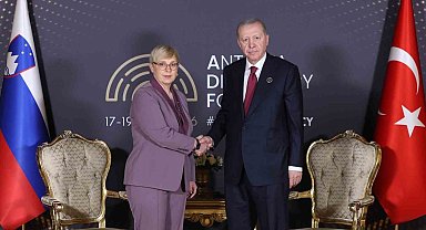 Cumhurbaşkanı Erdoğan Slovenya Cumhurbaşkanı Natasa Pirc Musar ile görüştü