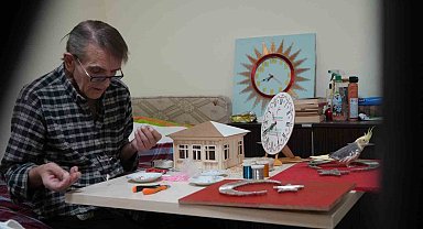 Demirden makete: Pandemide edindiği hobisini huzurevinde 6 yıldır sürdürüyor