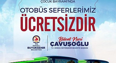 Denizli'de toplu ulaşım 23 Nisan'da ücretsiz olacak