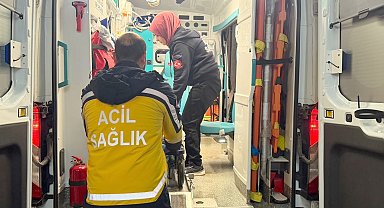 Devrilen motosikletin sürücüsü ağır yaralandı