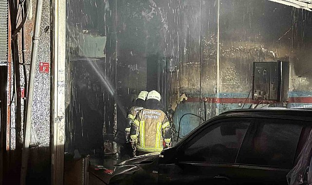 Diyarbakır'da oto tamir dükkanında yangın