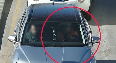 Dronu görünce emniyet kemerini taktılar