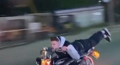 Dünyanın en pahalı uzanması... 200 bin TL ceza yedi, motosikleti bağlandı