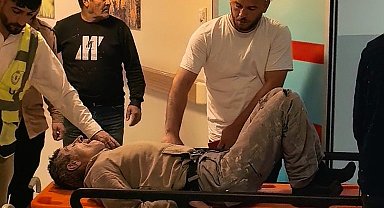 Duvardan düşen işçi yaralandı